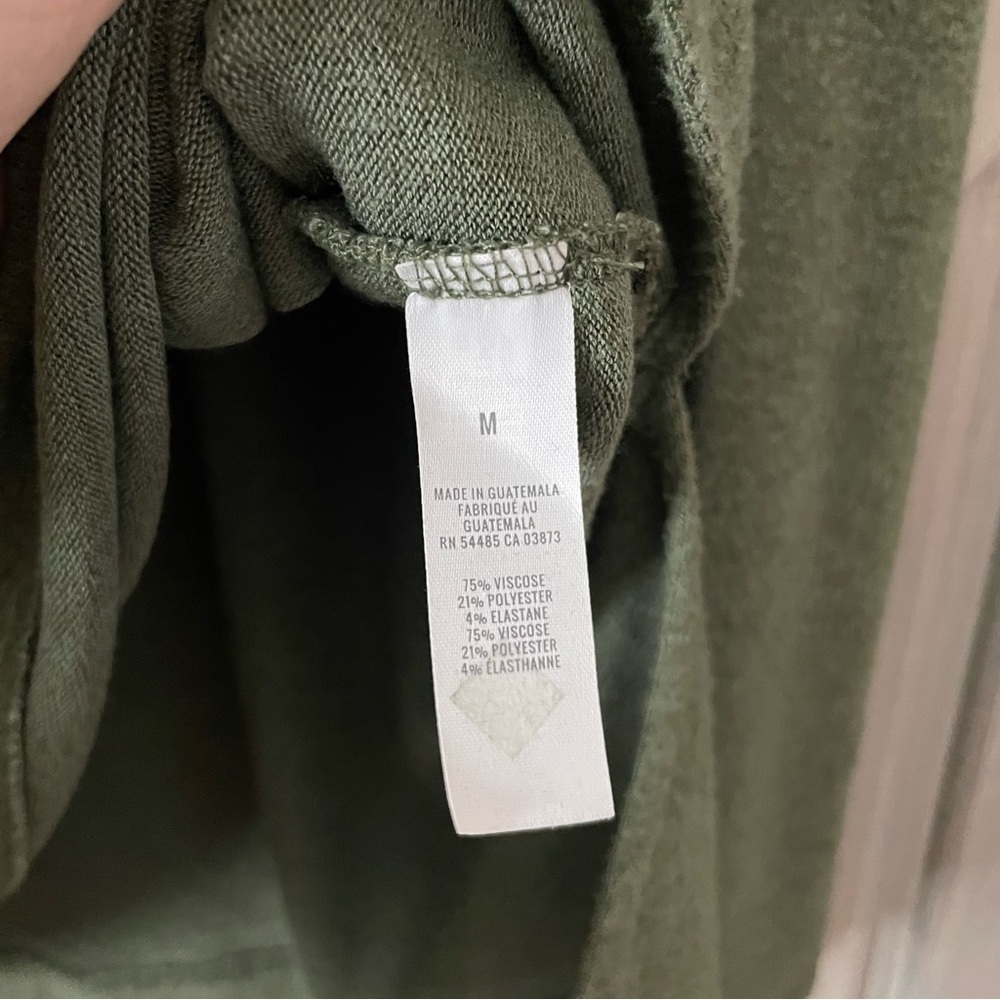 Aerie Forest Green Super Soft Slub Oversized Knit Long sleeve Top M - Picture 9 of 11